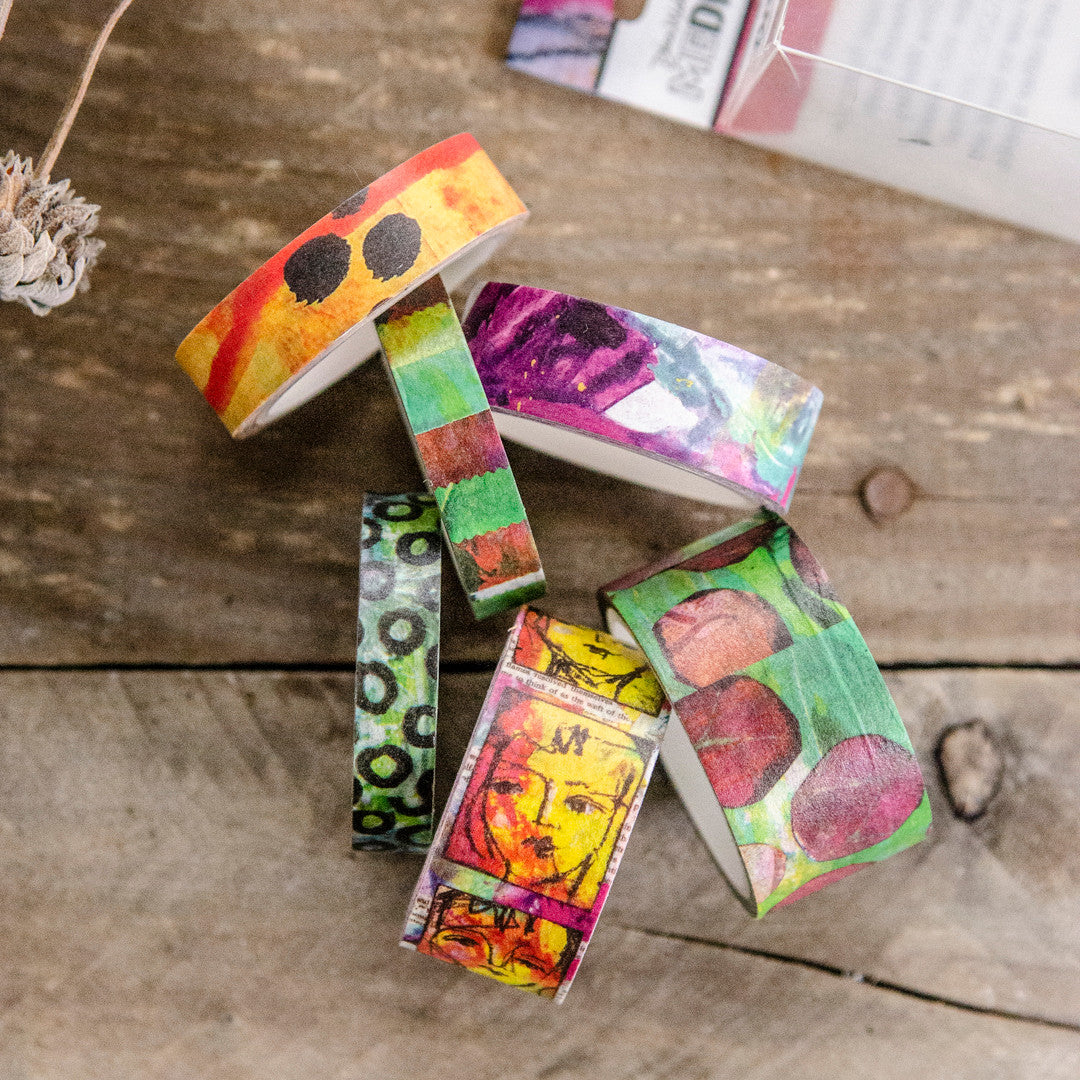 Dina Wakley Media Assorted Washi Tape - Spotted Collage