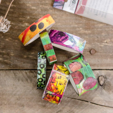 Dina Wakley Media Assorted Washi Tape - Spotted Collage