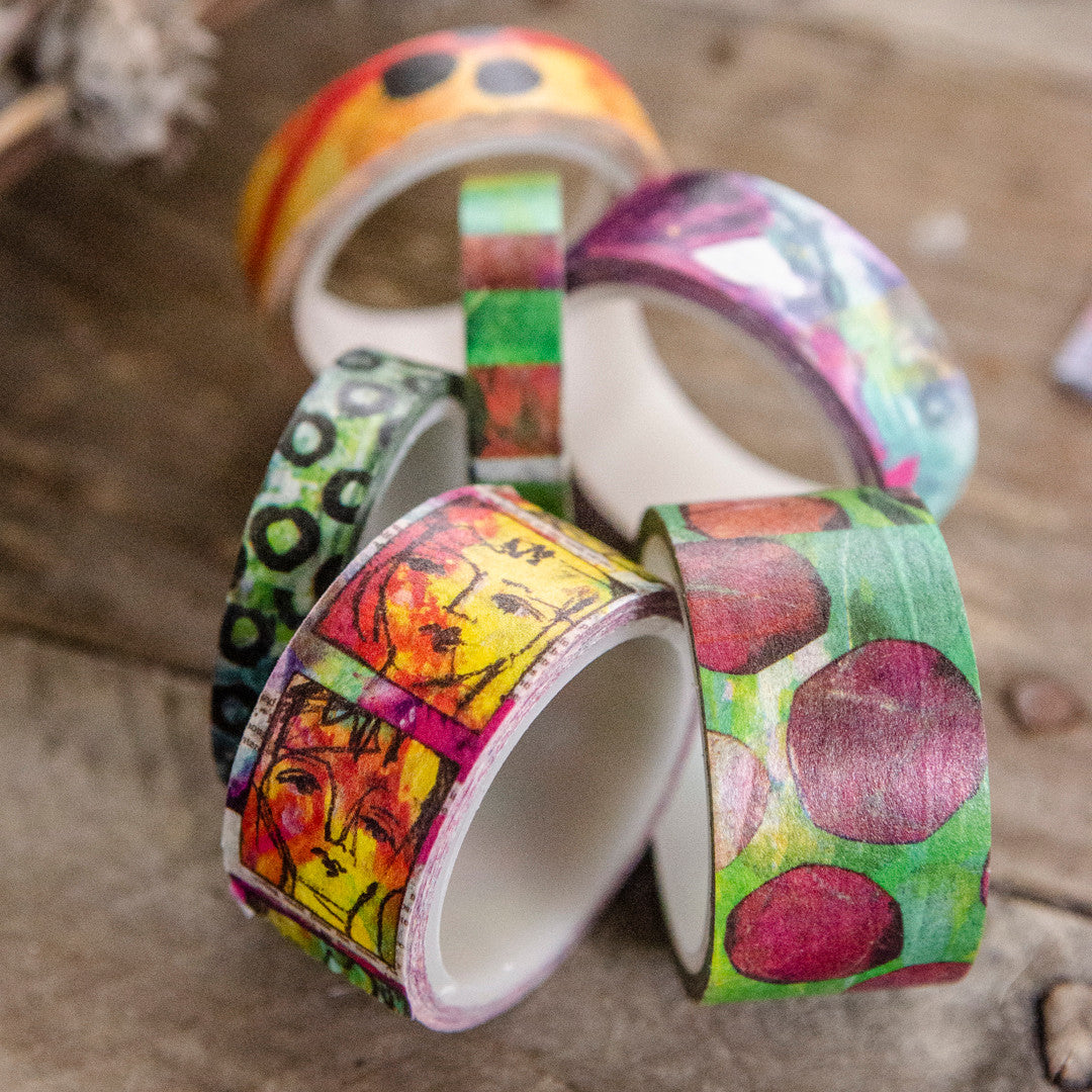 Dina Wakley Media Assorted Washi Tape - Spotted Collage