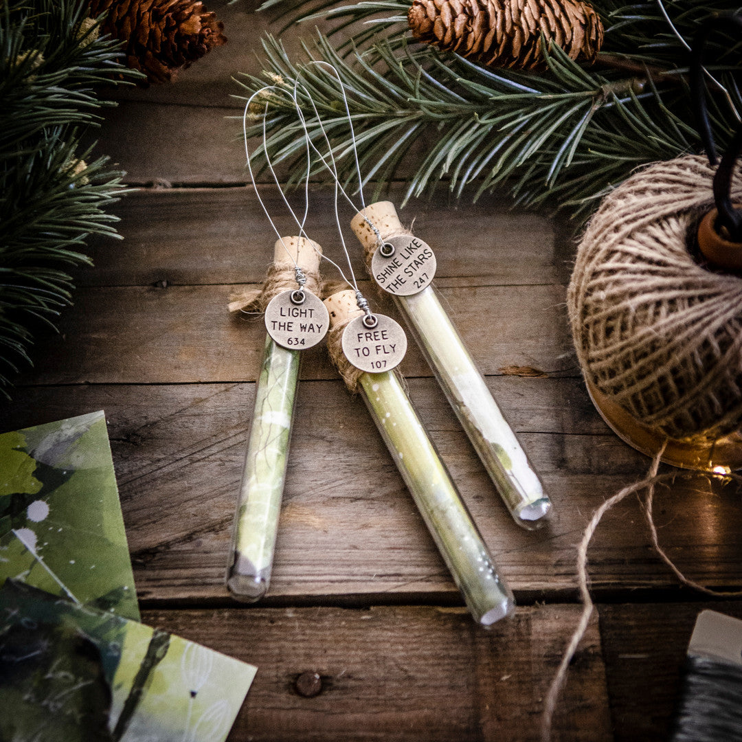 Token for Your Thoughts Test Tube Holiday Ornaments