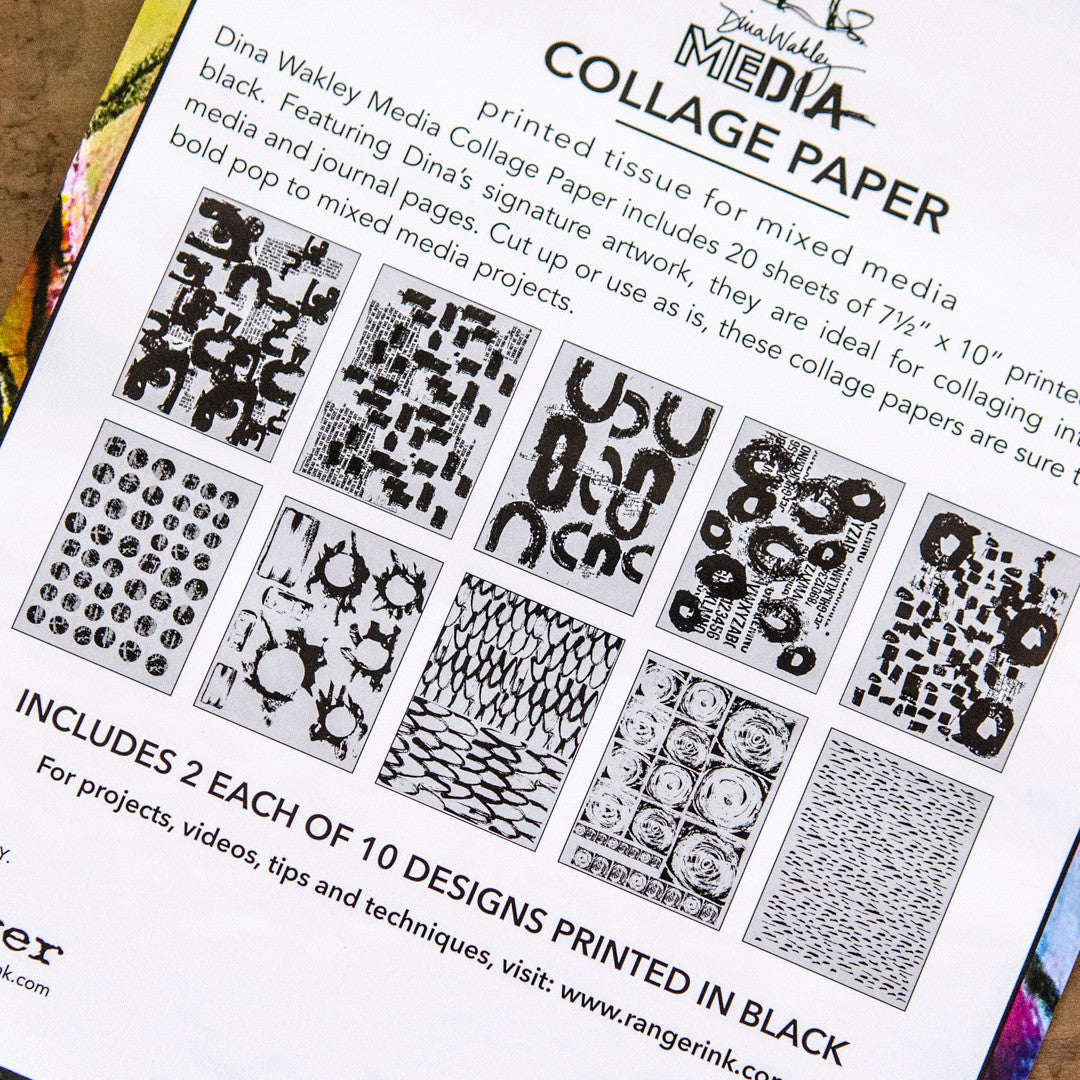Dina Wakley MEdia Collage Paper Painted Marks
