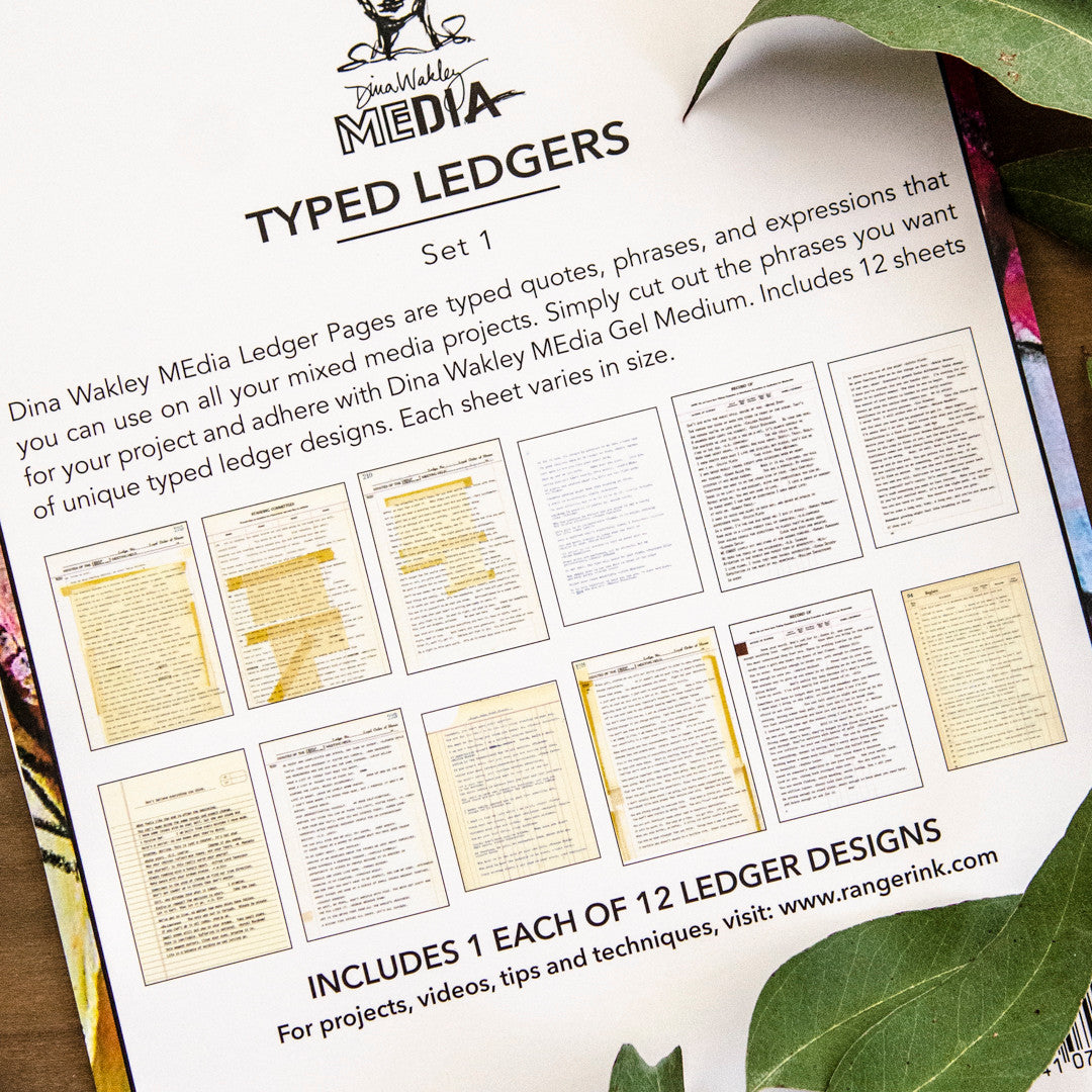 Dina Wakley MEdia Typed Ledgers Set 1
