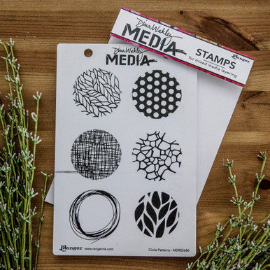 Dina Wakley Media Circle Patterns Cling Stamp Set