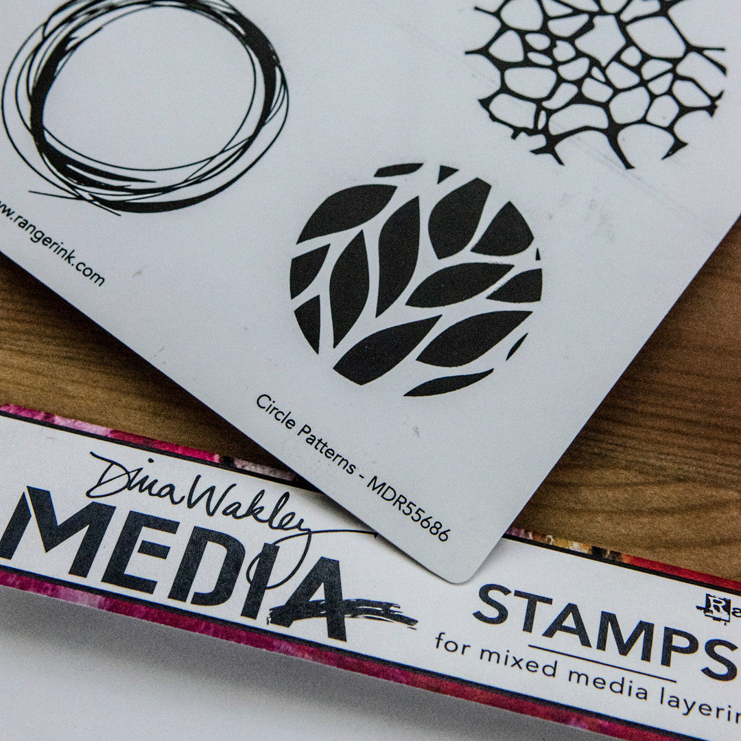 Dina Wakley Media Circle Patterns Cling Stamp Set
