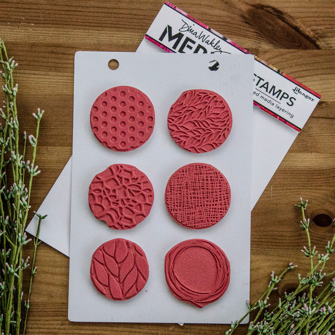 Dina Wakley Media Circle Patterns Cling Stamp Set