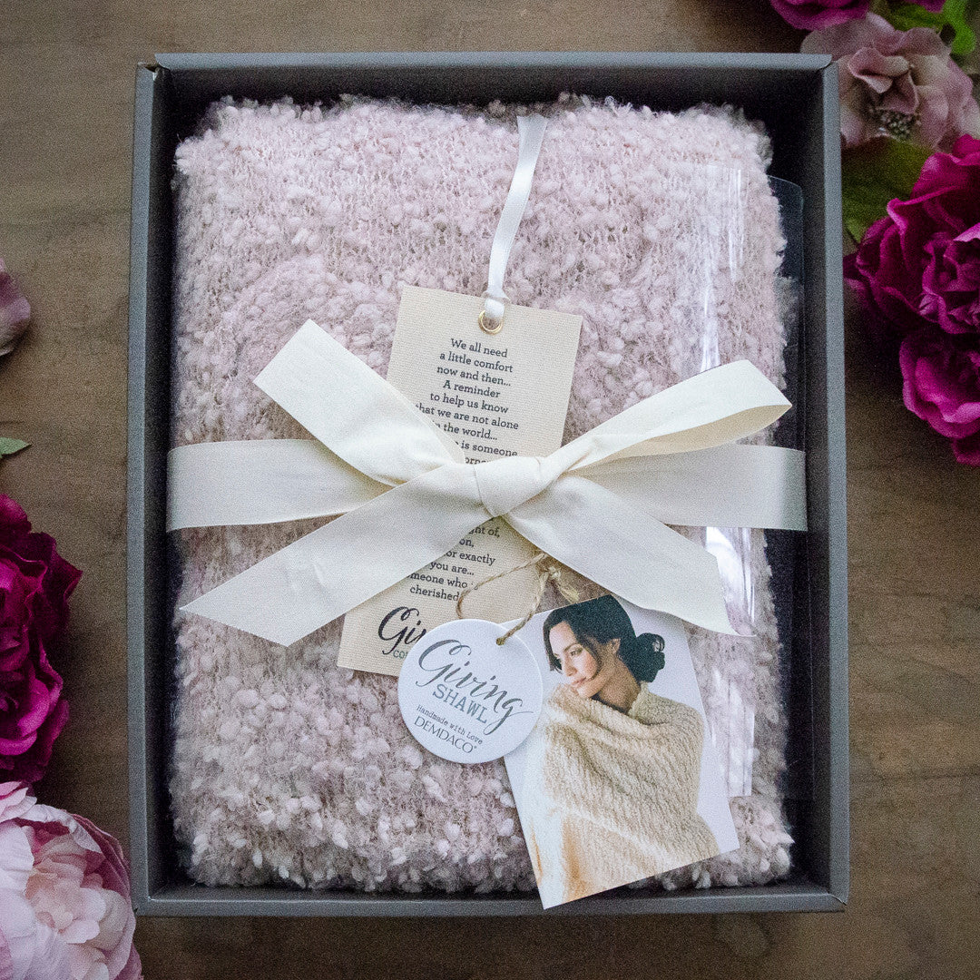 Dusty Pink Giving Shawl