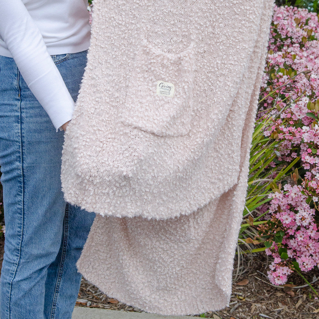 Dusty Pink Giving Shawl