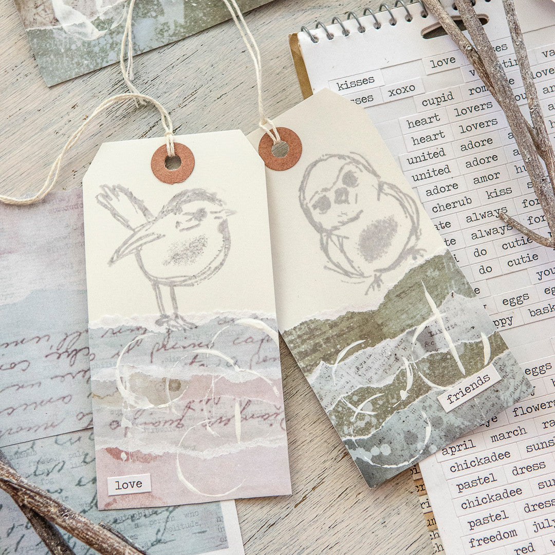Torn Paper Tags and Cards Project