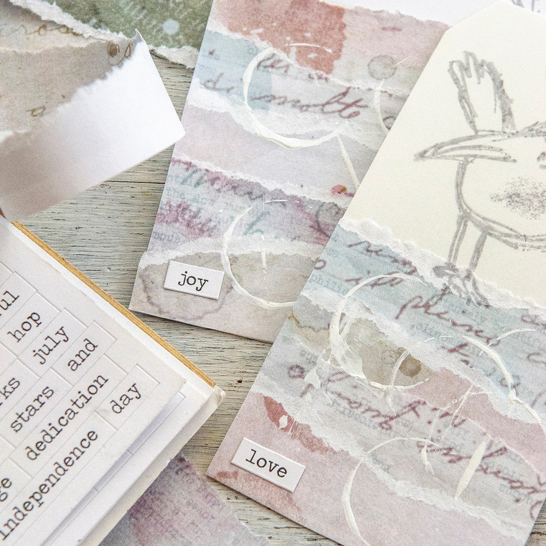 Torn Paper Tags and Cards Project