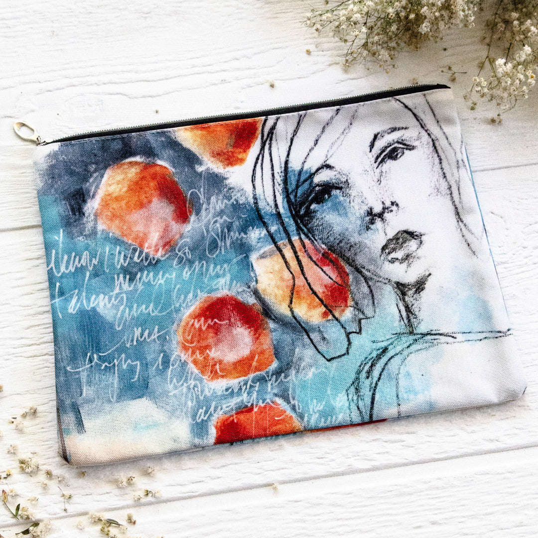 Dina Wakley Media Faces Art Pouch