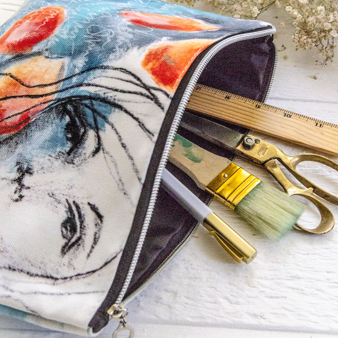 Dina Wakley Media Faces Art Pouch