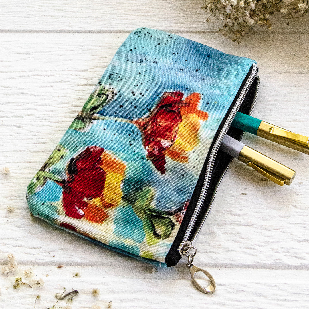 Dina Wakley Media Sunset Petals Art Pouch