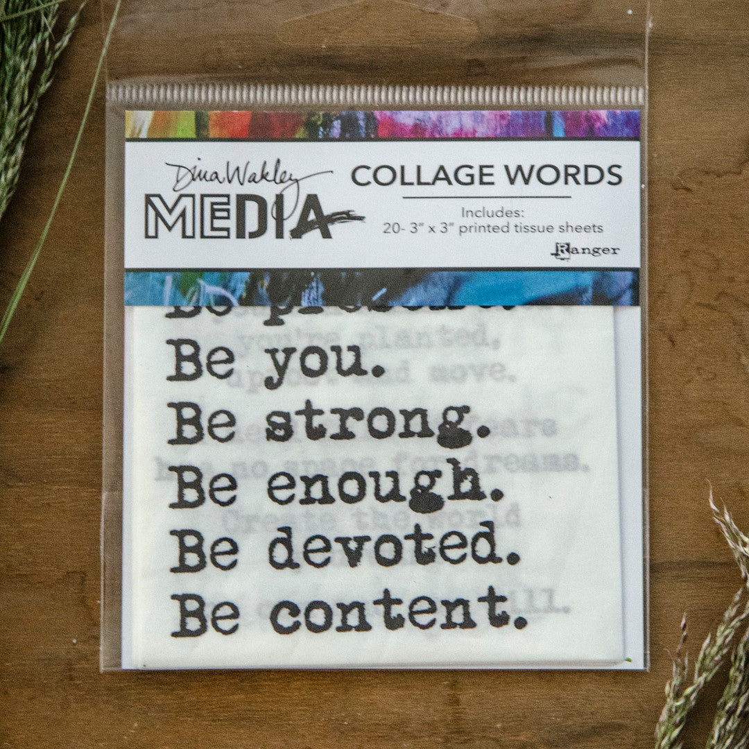 Dina Wakley MEdia Collage Word Pack