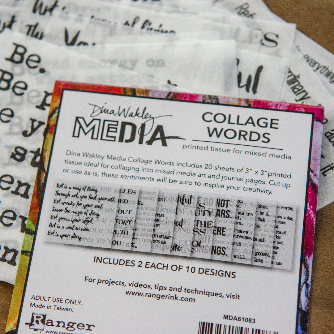 Dina Wakley MEdia Collage Word Pack