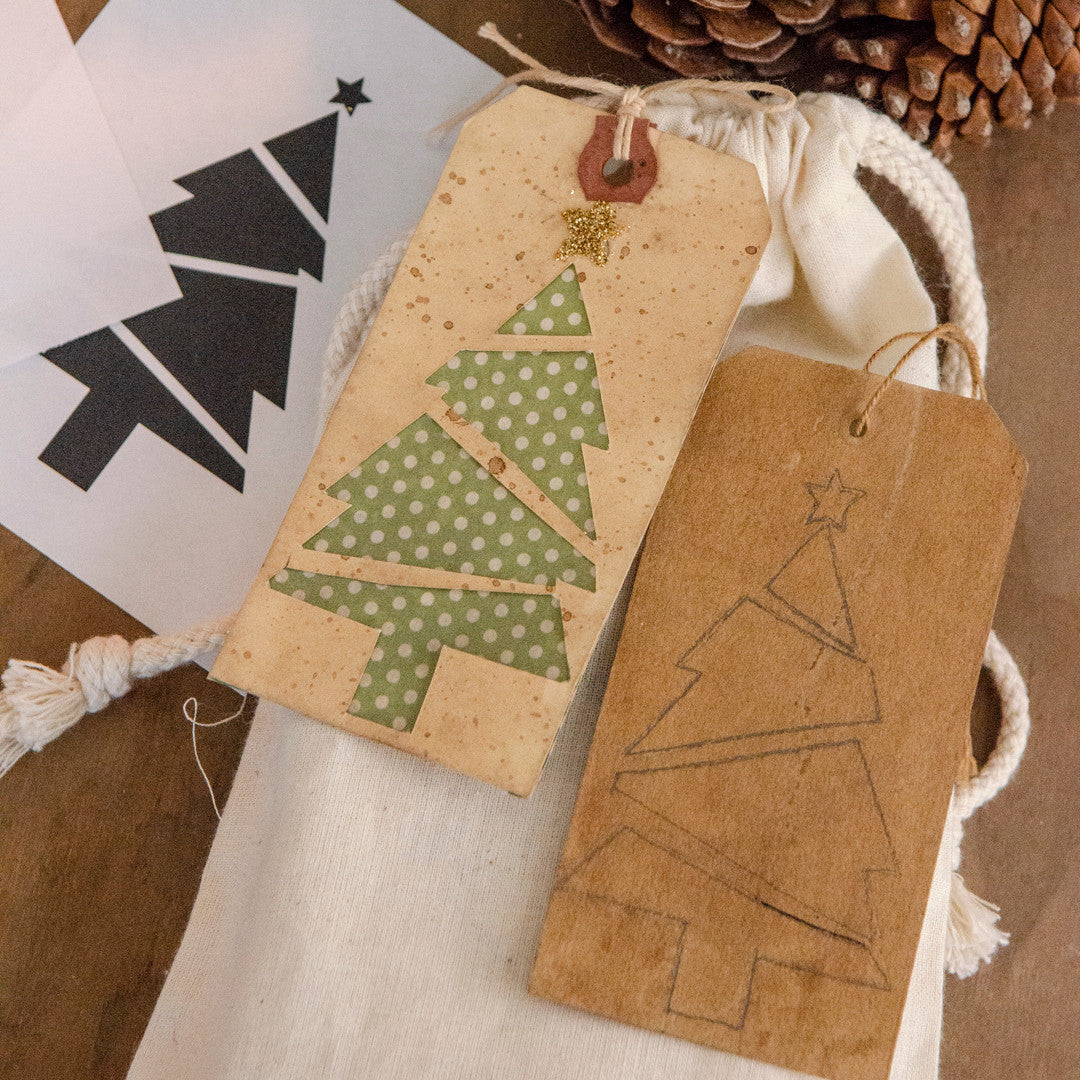 Mason Jar Christmas Tree Silhouettes & Gift Tags With Free Holiday Printables
