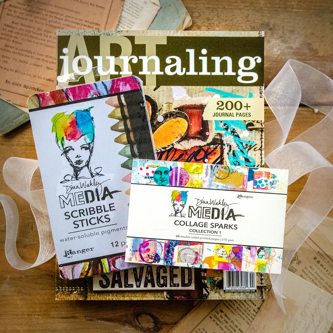 Art Journaling Scribble and Collage Set
