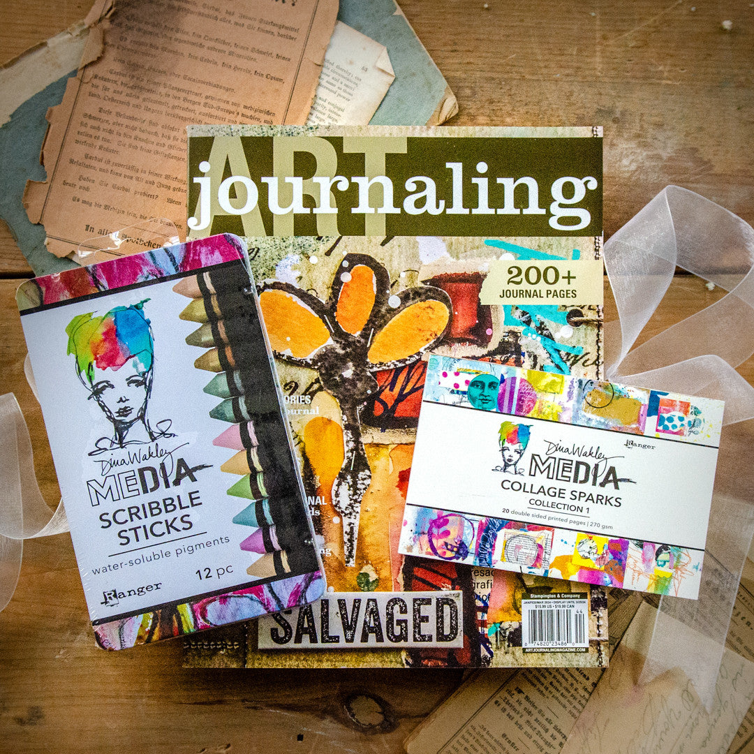 Art Journaling Scribble and Collage Set