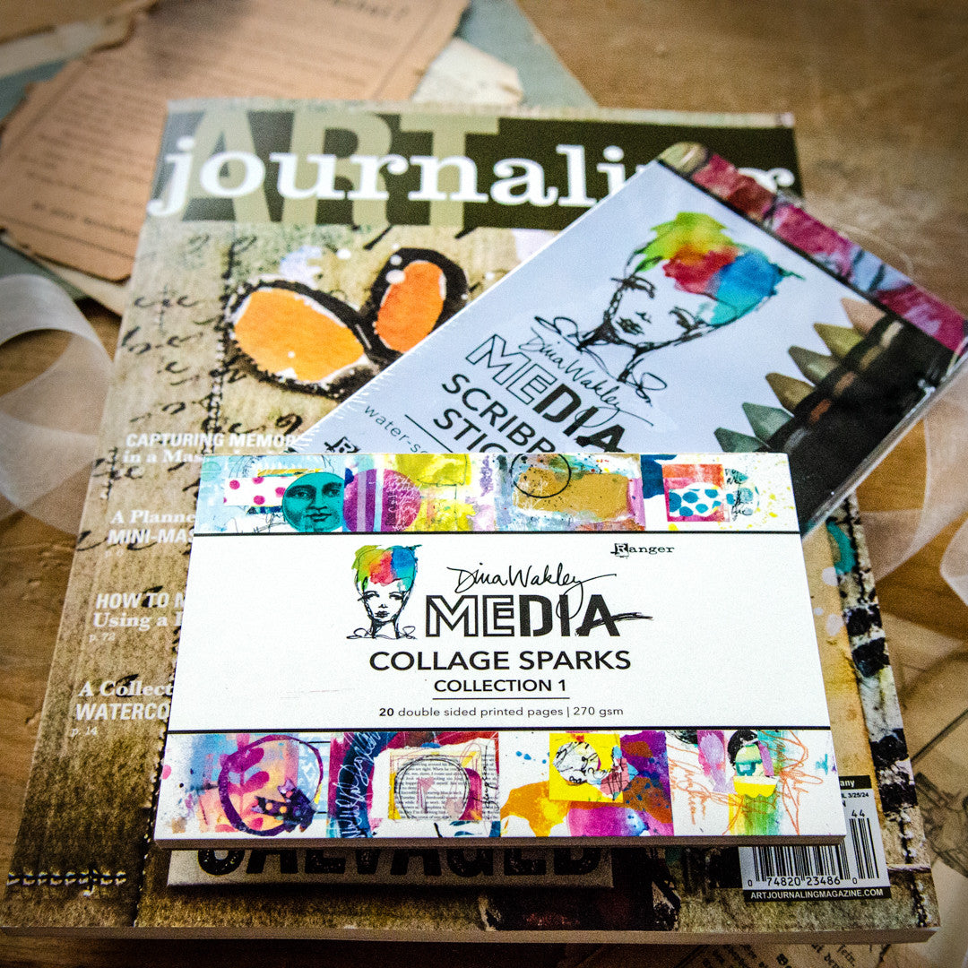Art Journaling Scribble and Collage Set