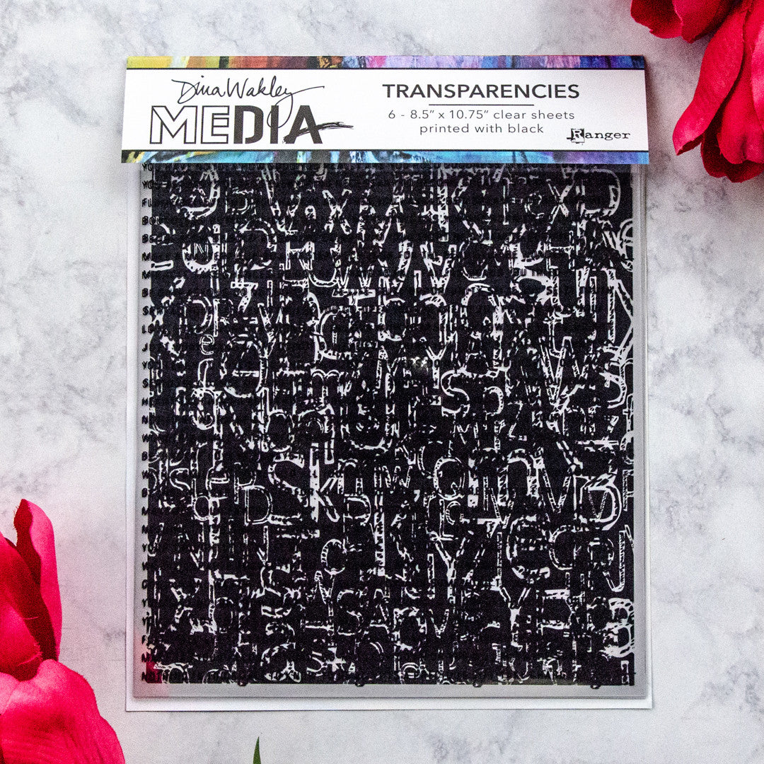 Dina Wakley Media Transparencies Typography Set