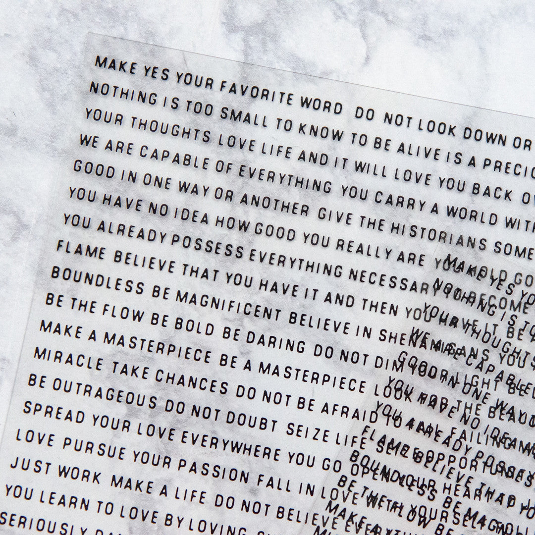 Dina Wakley Media Transparencies Typography Set