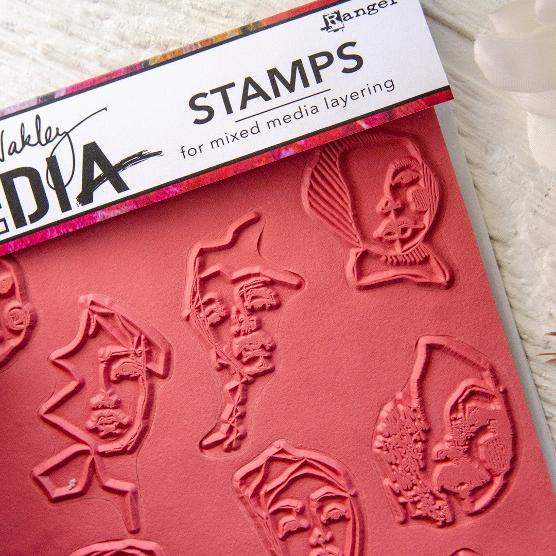 Dina Wakley Media The Littles Cling Stamp Set