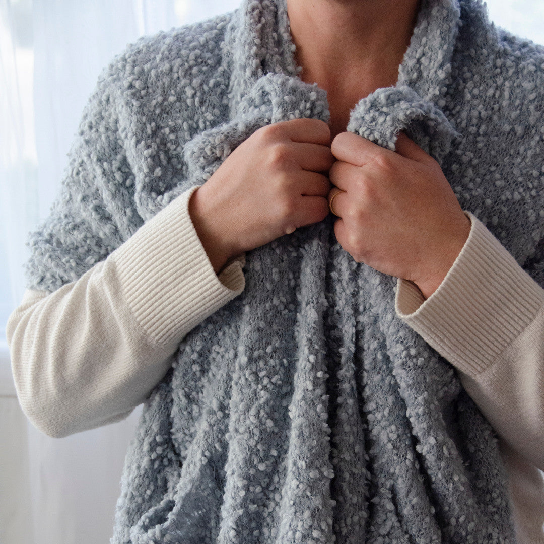 Dusty Blue Giving Shawl