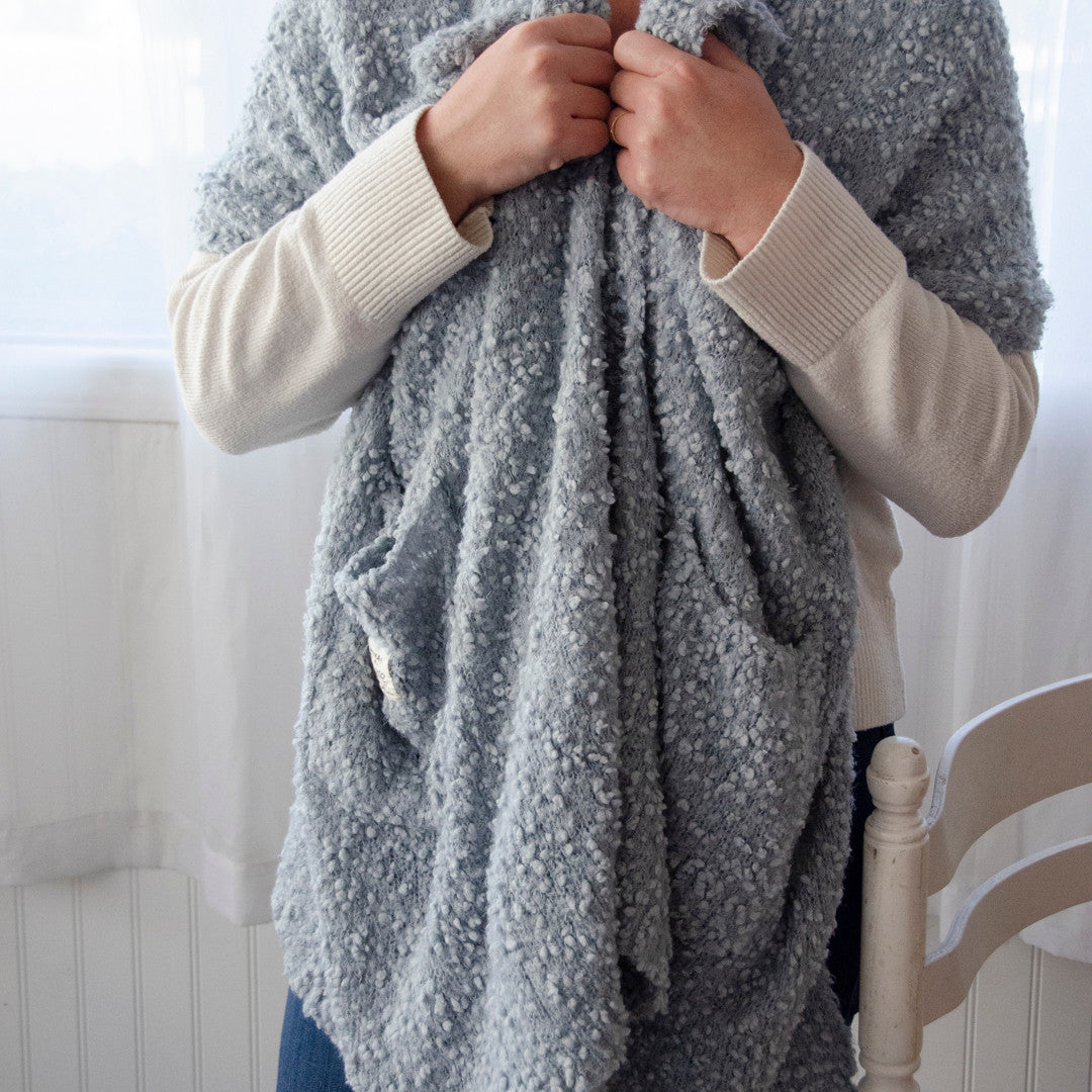 Dusty Blue Giving Shawl