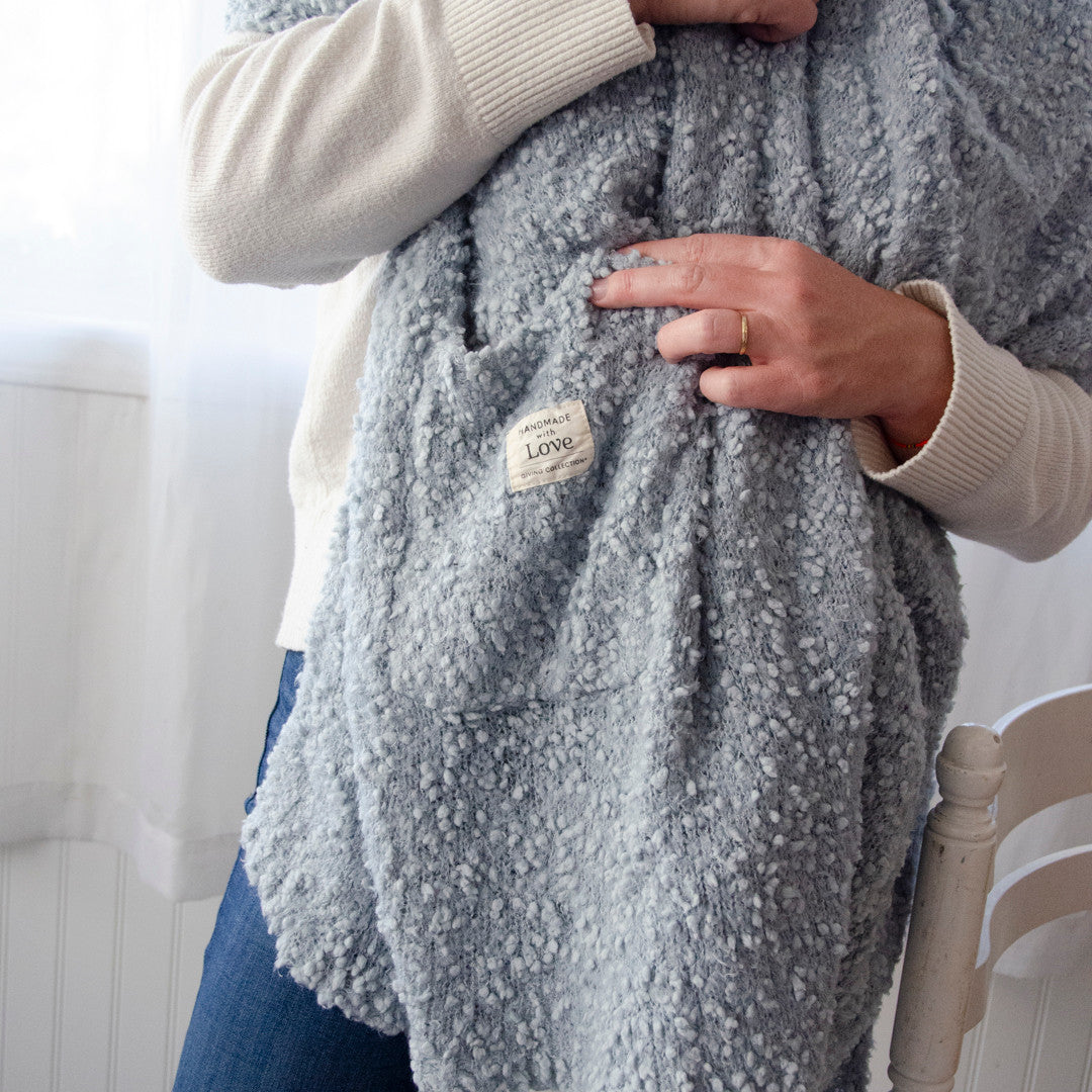 Dusty Blue Giving Shawl