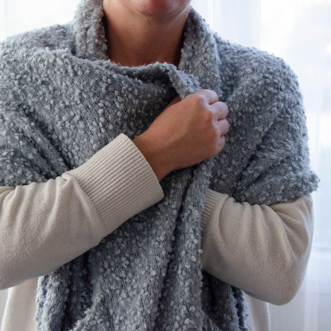 Dusty Blue Giving Shawl
