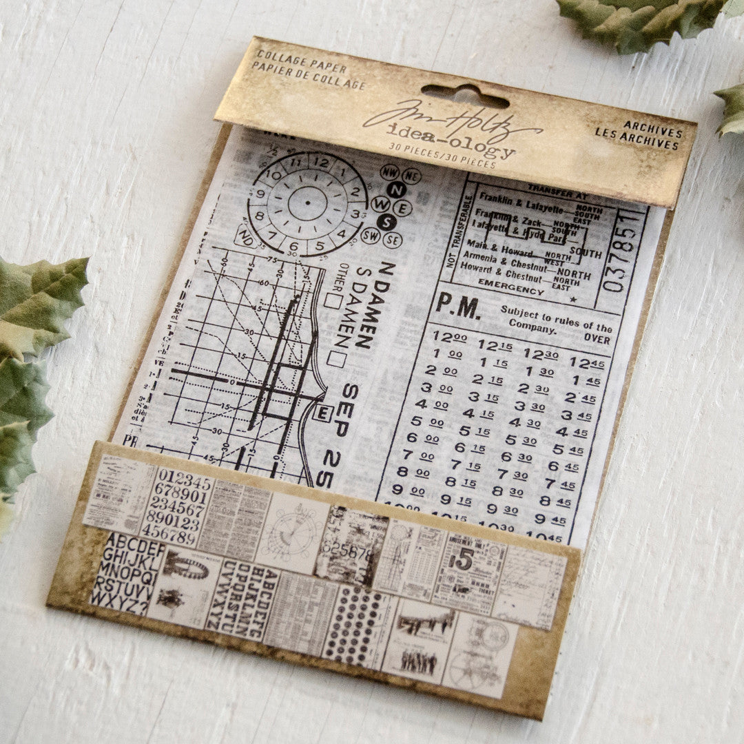Tim Holtz Idea-ology Collage Paper Archives