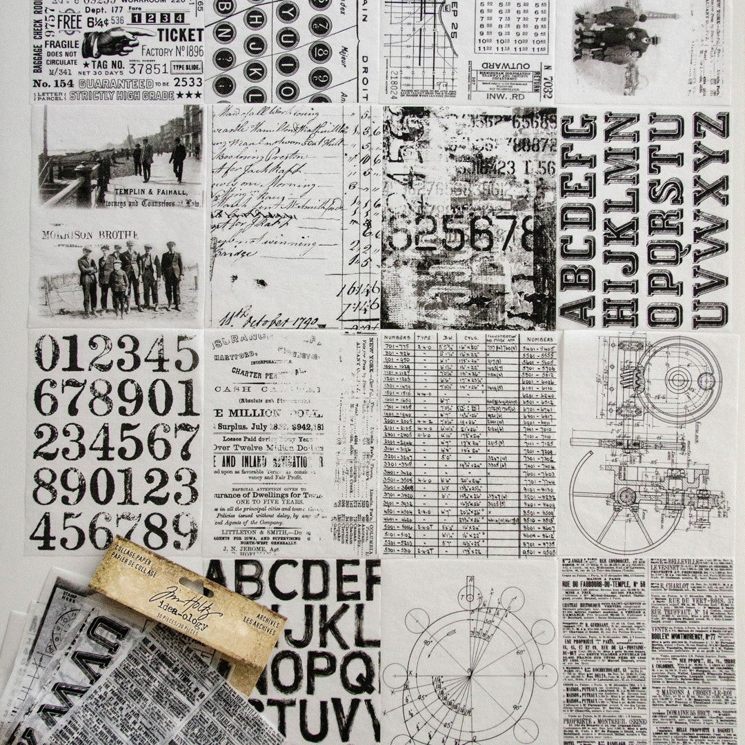 Tim Holtz Idea-ology Collage Paper Archives