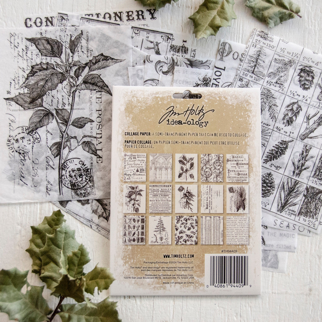Tim Holtz Idea-ology Collage Paper Christmas