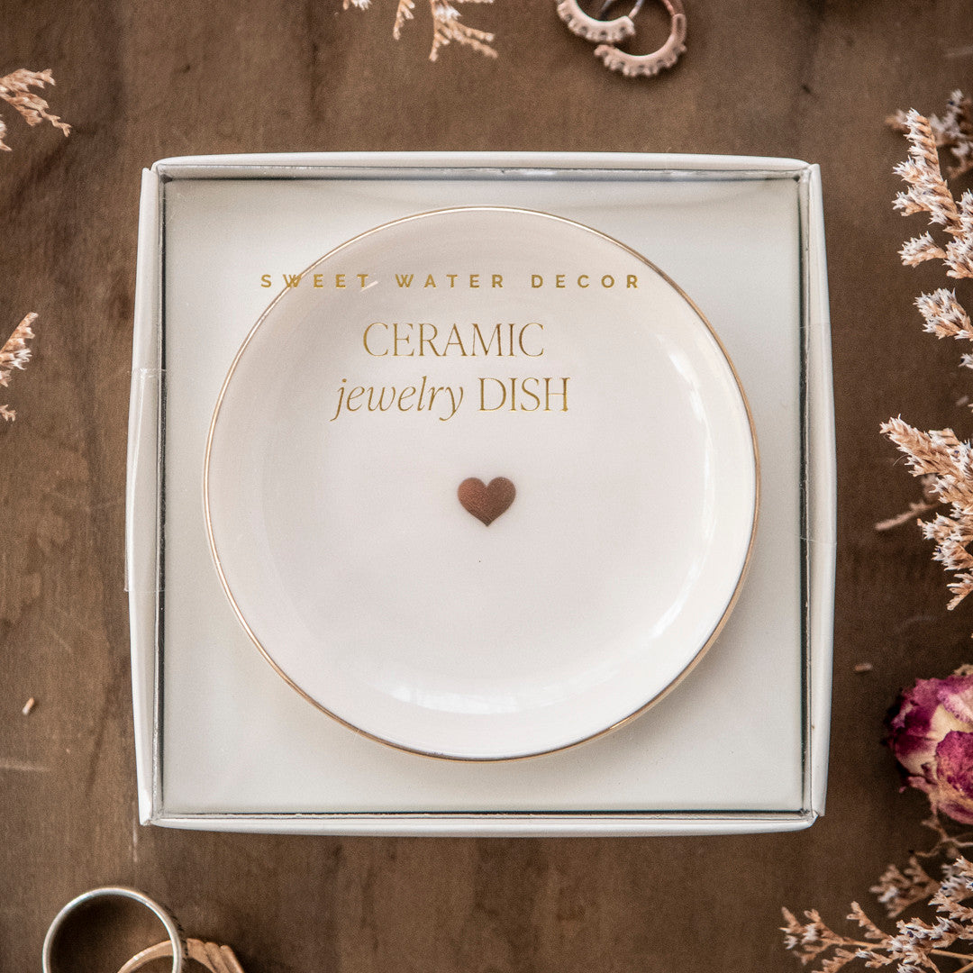 Gold Heart Trinkets Dish