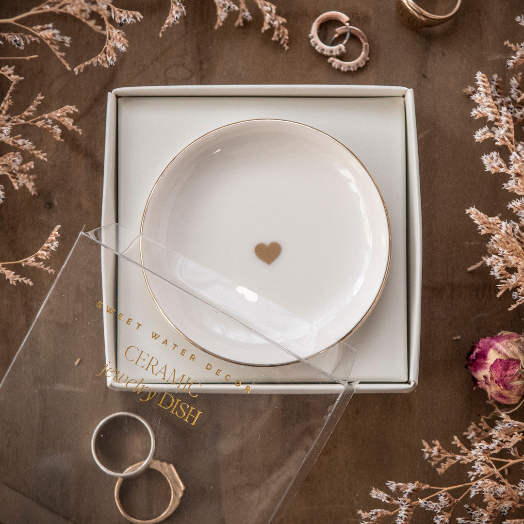 Gold Heart Trinkets Dish
