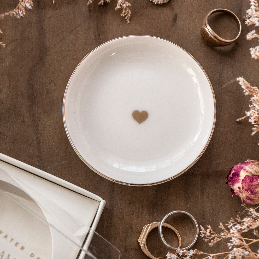 Gold Heart Trinkets Dish