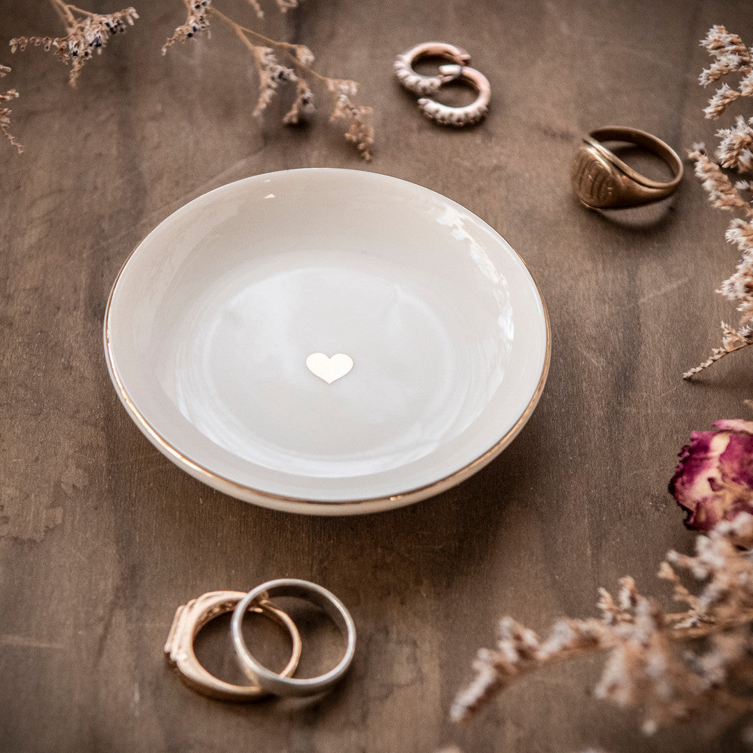Gold Heart Trinkets Dish