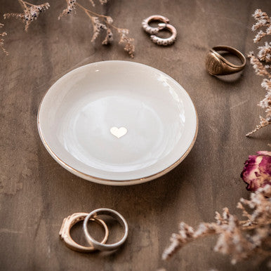 Gold Heart Trinkets Dish