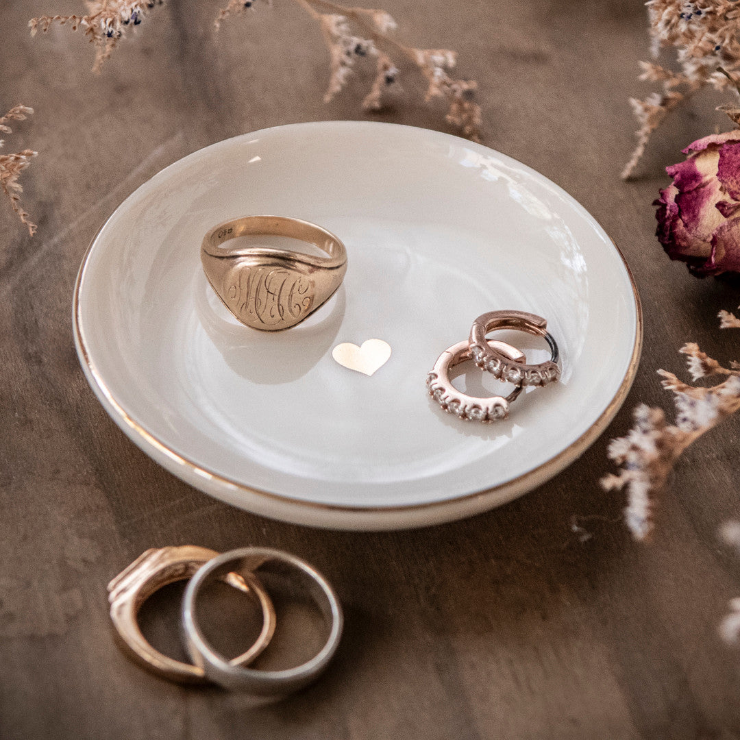 Gold Heart Trinkets Dish