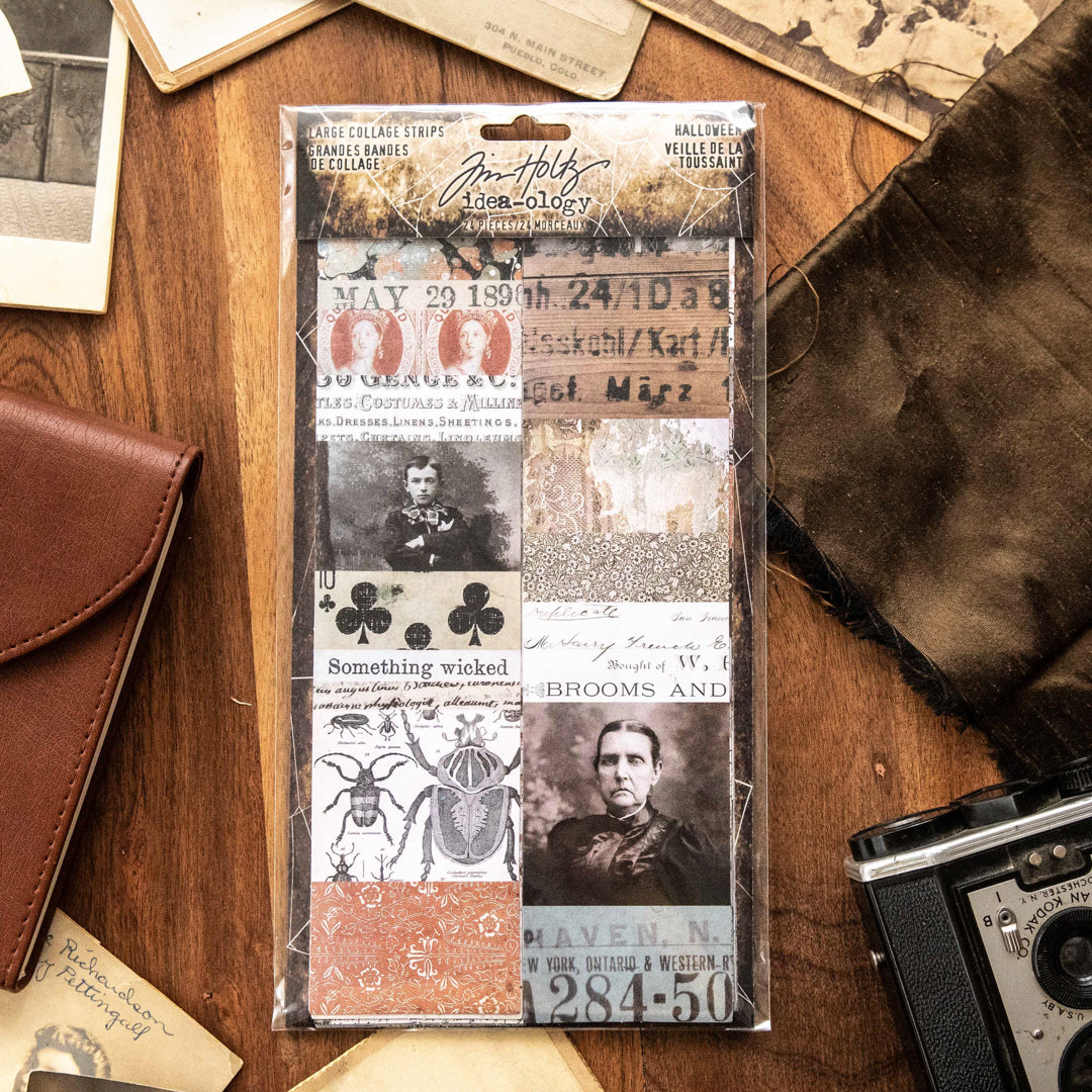 Tim Holtz Idea-ology Large Collage Strips Halloween