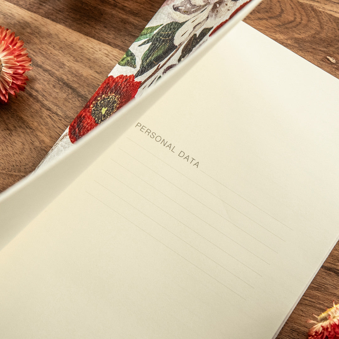 Bruno Visconti Peonies Vegan Leather Notebook
