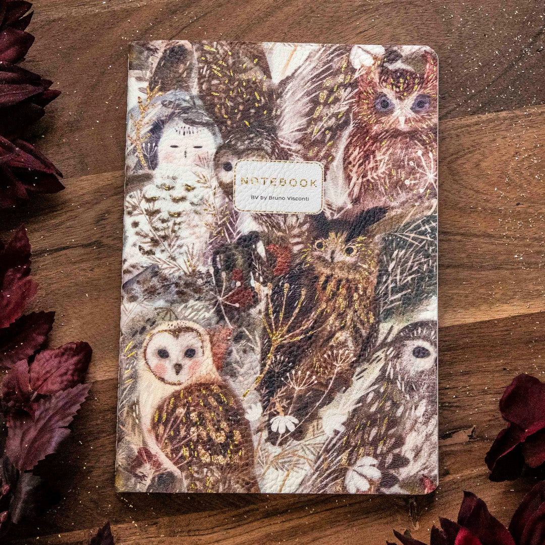 Bruno Visconti Owls Vegan Leather Notebook