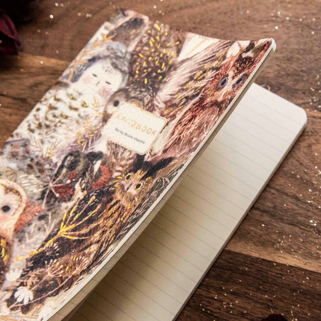 Bruno Visconti Owls Vegan Leather Notebook