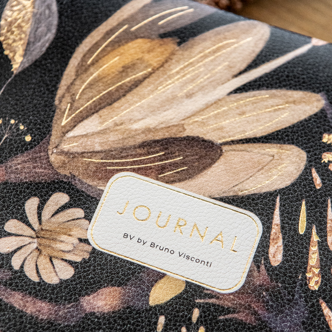 Bruno Visconti Night Flowers Vegan Leather Notebook