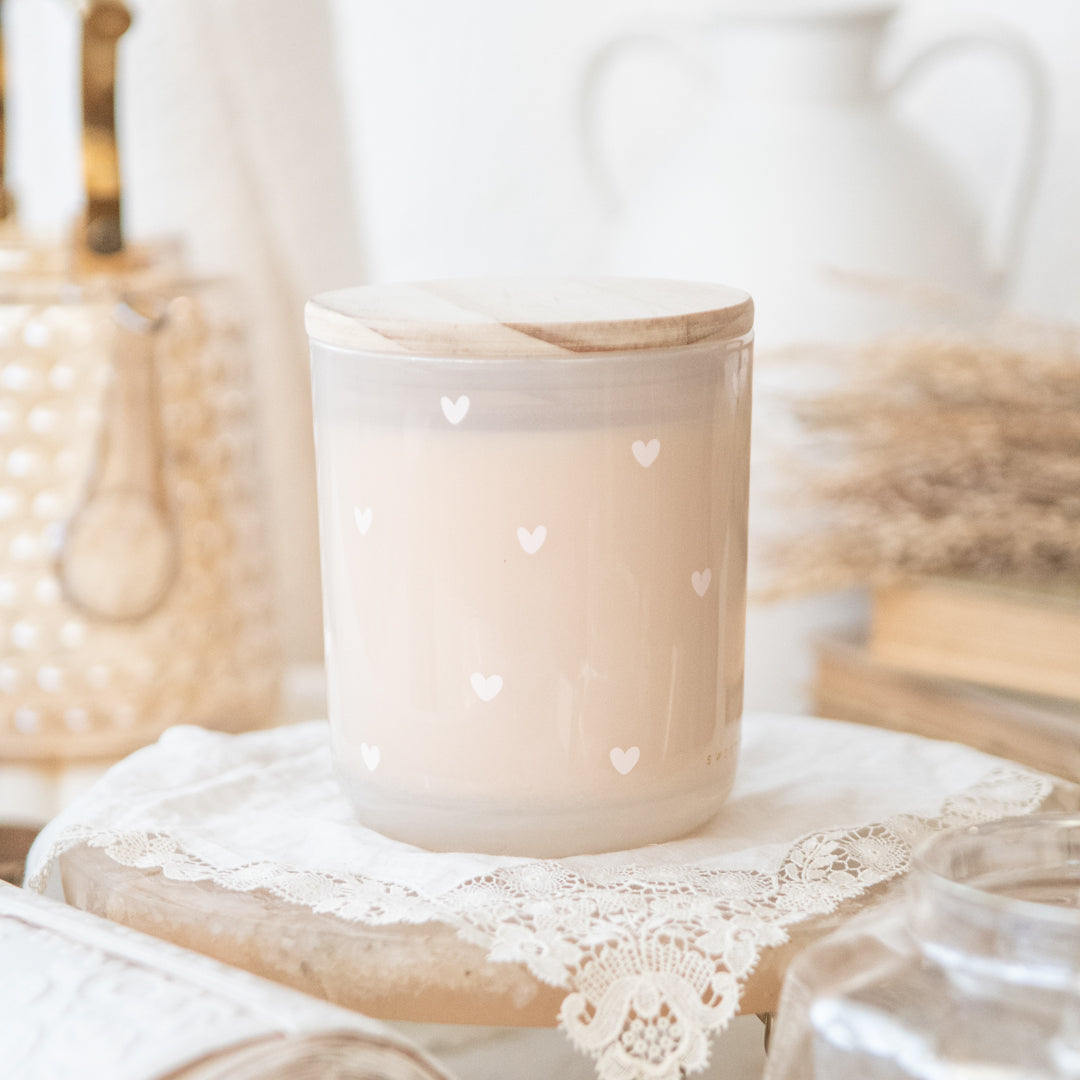 All Over Hearts 12 oz Soy Candle