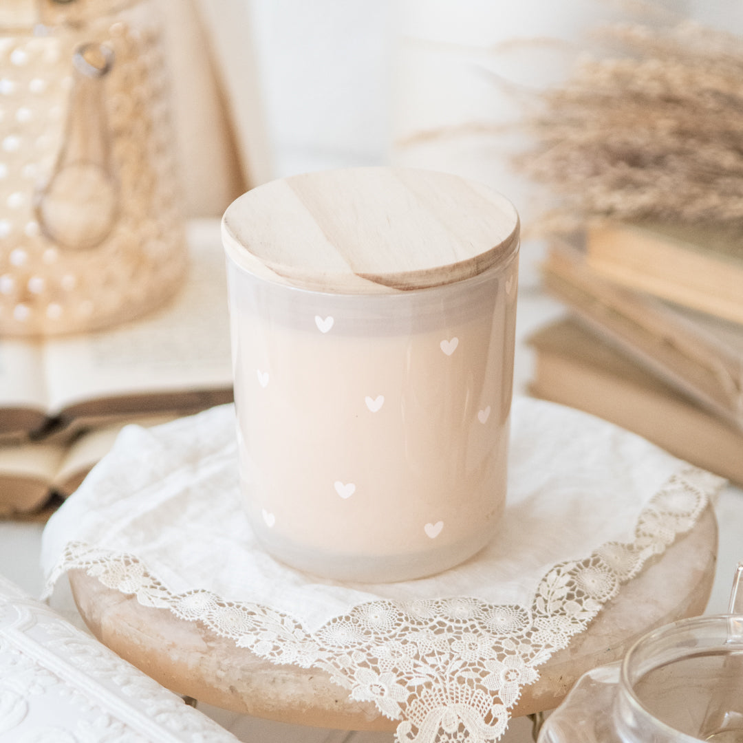 All Over Hearts 12 oz Soy Candle