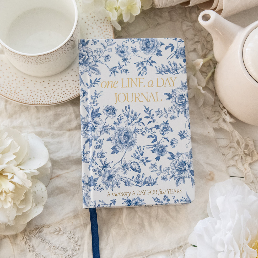 Blue Delft One Line A Day Fabric Journal