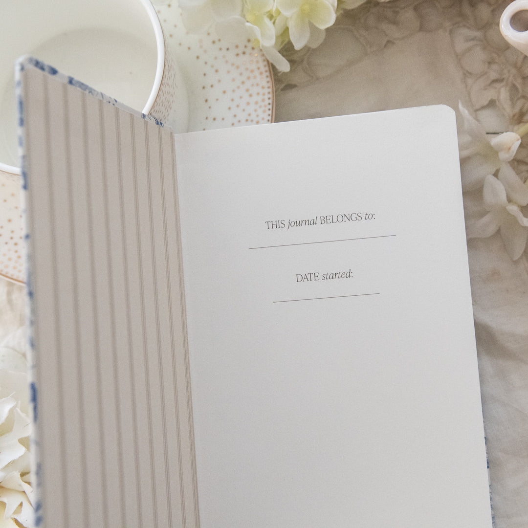 Blue Delft One Line A Day Fabric Journal