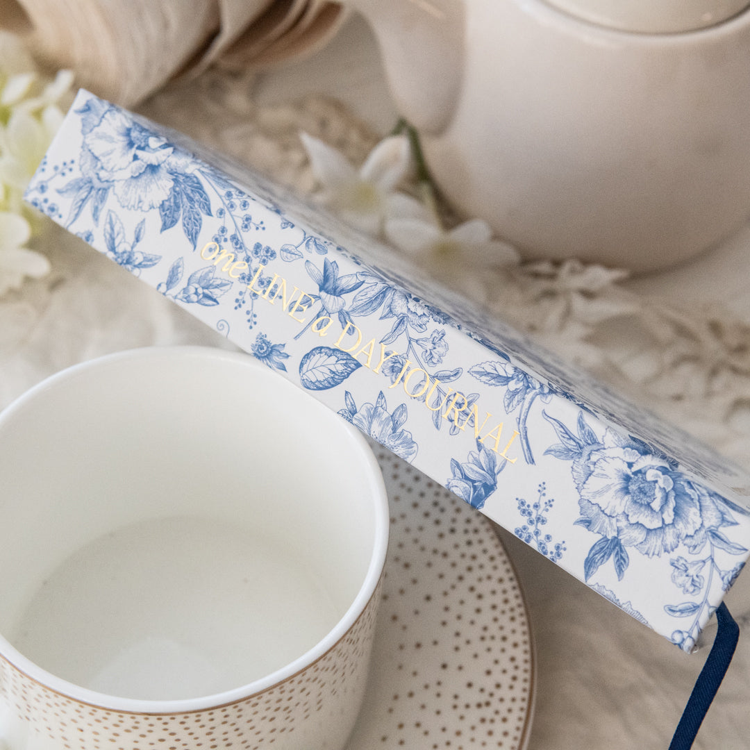 Blue Delft One Line A Day Fabric Journal