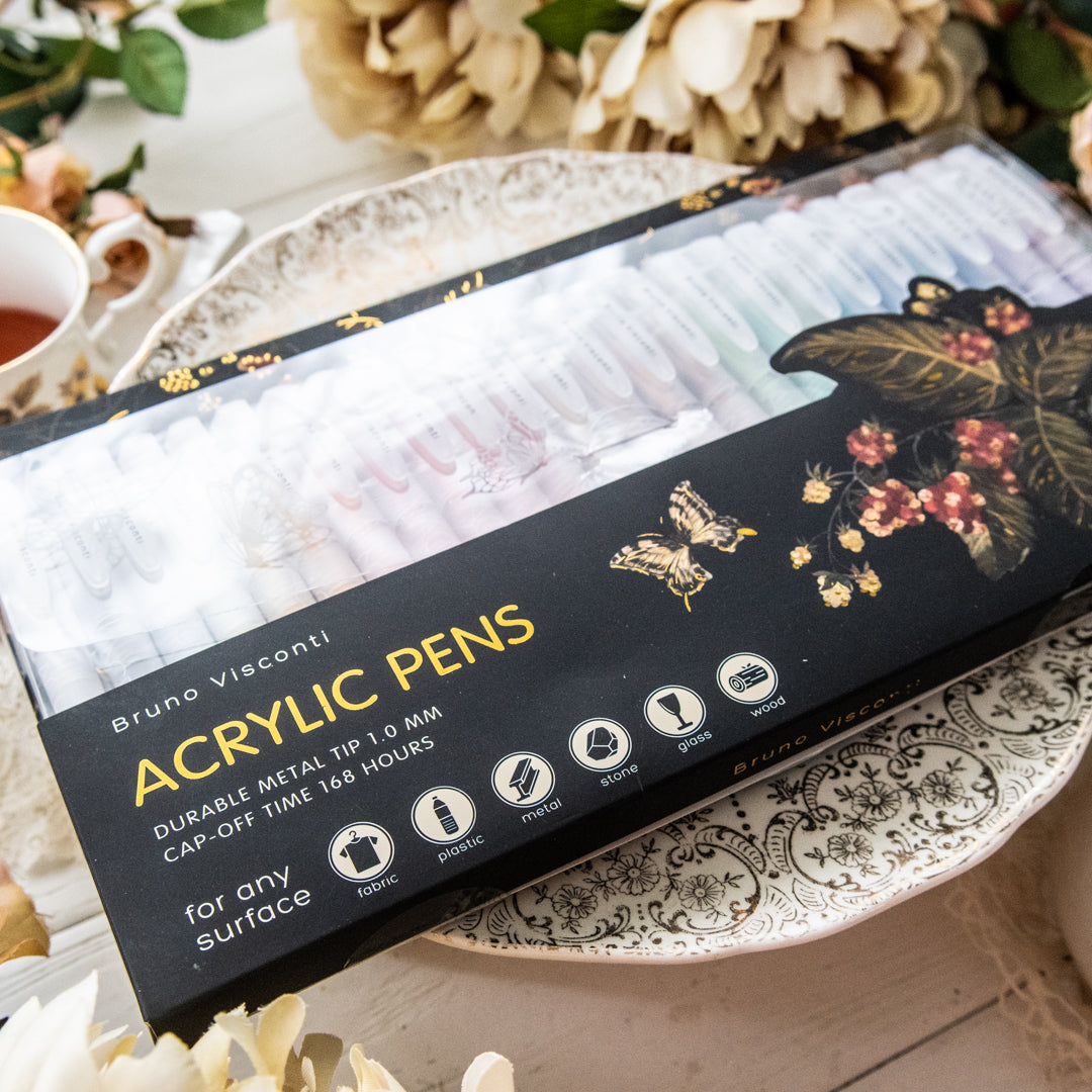 Bruno Visconti Acrylic Pens 24 Colors - Lush