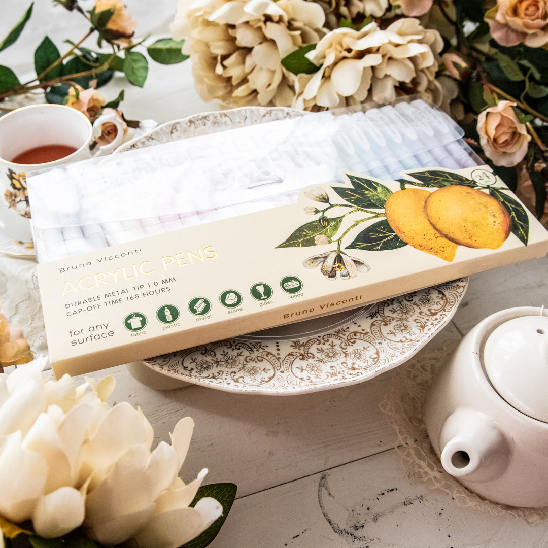Bruno Visconti Acrylic Pens 24 Colors - Citrus